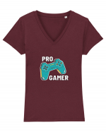 Gamer Tricou mânecă scurtă guler V Damă Evoker