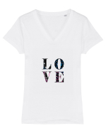 Love Tricou mânecă scurtă guler V Damă Evoker