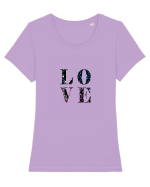 Love Tricou mânecă scurtă guler larg fitted Damă Expresser