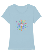 Be Happy! Tricou mânecă scurtă guler larg fitted Damă Expresser