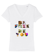 Be you! Tricou mânecă scurtă guler V Damă Evoker