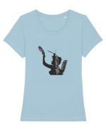 Angel Tricou mânecă scurtă guler larg fitted Damă Expresser