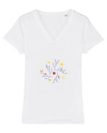Connections  Tricou mânecă scurtă guler V Damă Evoker