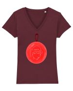 SANTA BALL Tricou mânecă scurtă guler V Damă Evoker