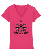 ROCK METAL RADIO Tricou mânecă scurtă guler V Damă Evoker
