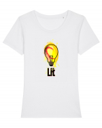 LIT Tricou mânecă scurtă guler larg fitted Damă Expresser