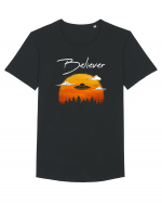 Believer OZN Tricou mânecă scurtă guler larg Bărbat Skater
