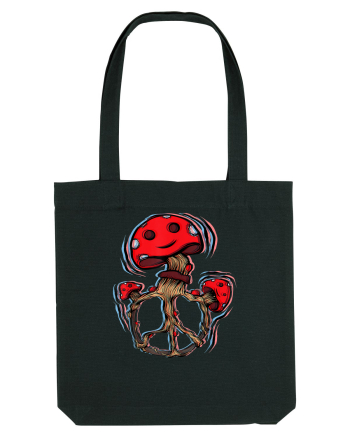 Trippy Magic Mushrooms Black