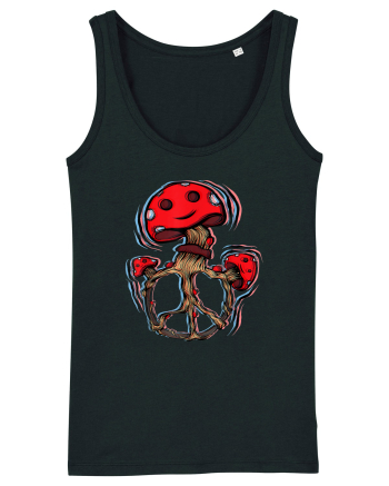 Trippy Magic Mushrooms Black
