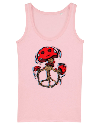 Trippy Magic Mushrooms Cotton Pink