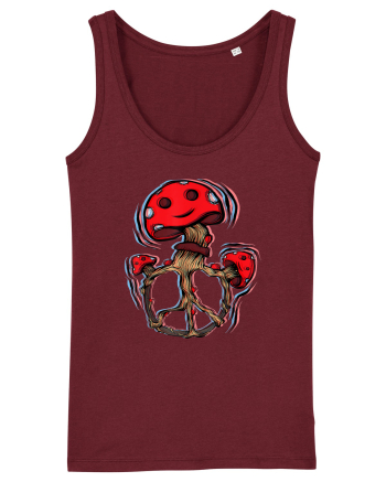 Trippy Magic Mushrooms Burgundy