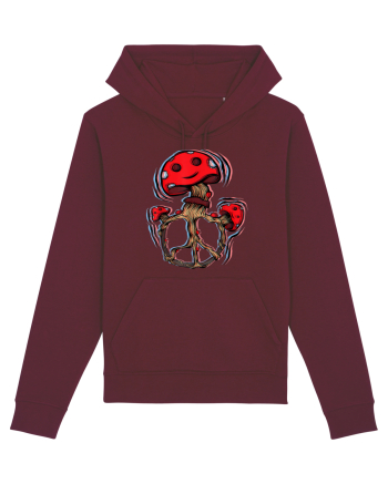 Trippy Magic Mushrooms Burgundy