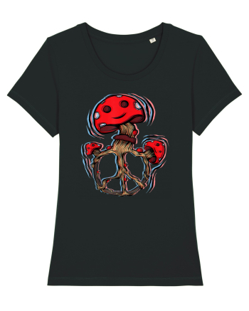 Trippy Magic Mushrooms Black