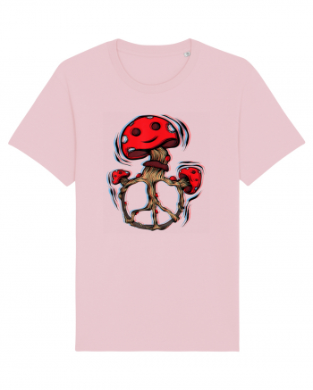 Trippy Magic Mushrooms Cotton Pink