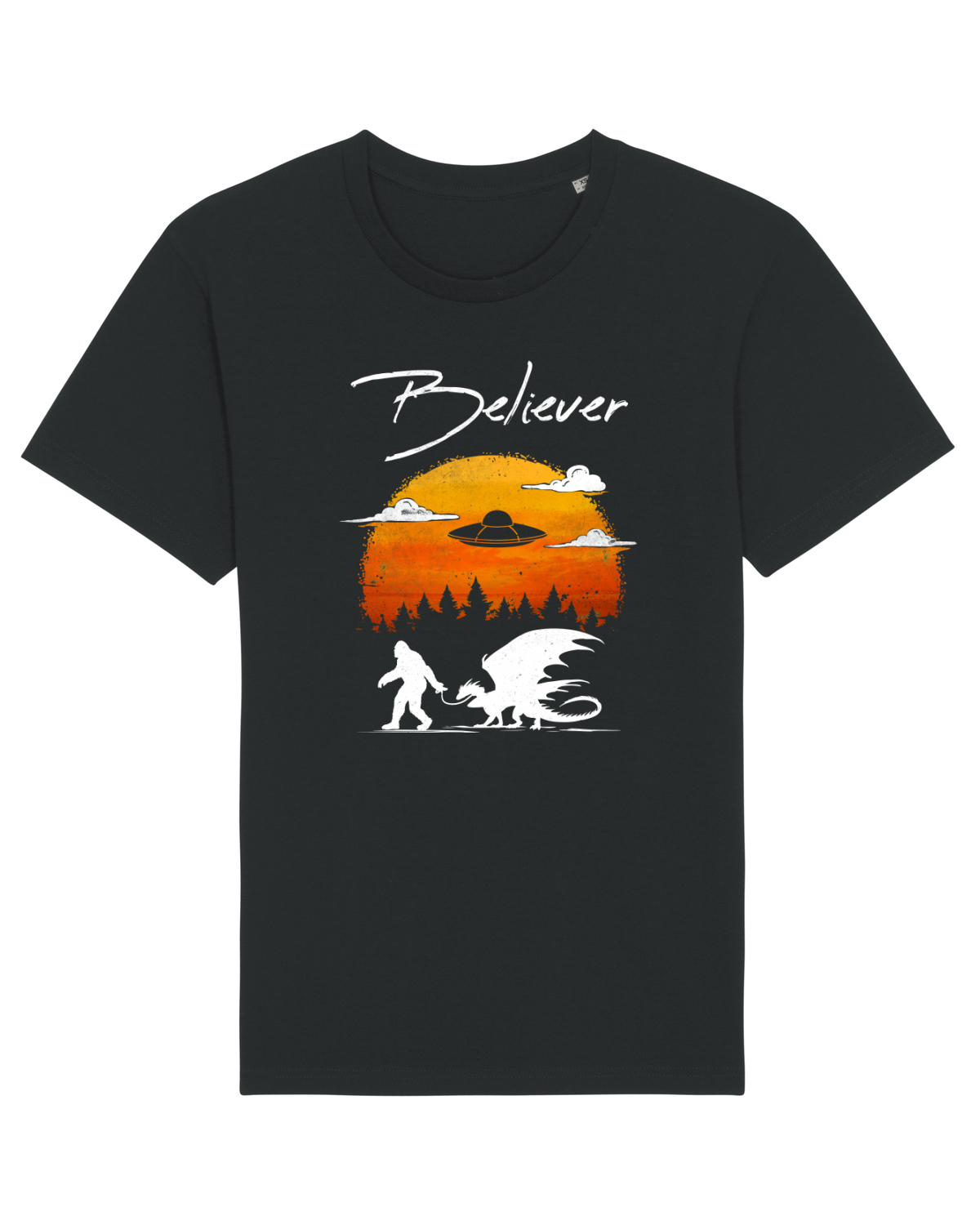 Tricou mânecă scurtă Unisex Rocker Black