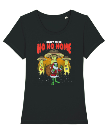 Santa Alien Funny Mos Craciun Black