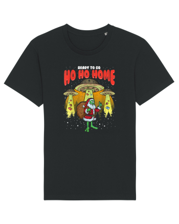 Santa Alien Funny Mos Craciun Black