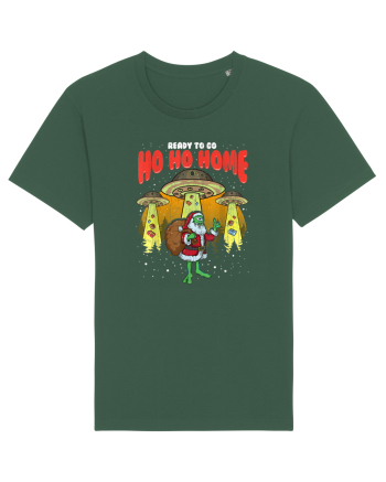 Santa Alien Funny Mos Craciun Bottle Green