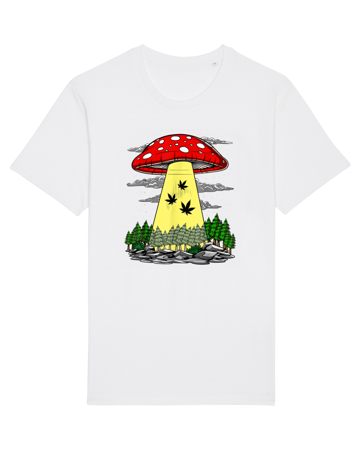 Tricou mânecă scurtă Unisex Rocker White