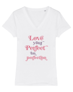 Imperfecțiune Perfectă Tricou mânecă scurtă guler V Damă Evoker