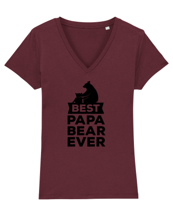 Best Papa Bear Burgundy