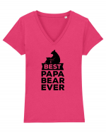 Best Papa Bear Tricou mânecă scurtă guler V Damă Evoker