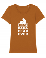 Best Papa Bear Tricou mânecă scurtă guler larg fitted Damă Expresser