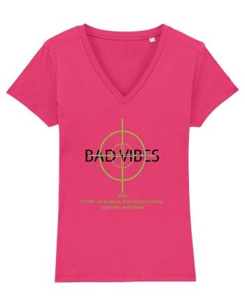 BAD VIBES TEE 21 Raspberry