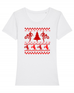 Enduro Christmas Tricou mânecă scurtă guler larg fitted Damă Expresser