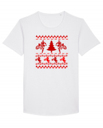 Enduro Christmas Tricou mânecă scurtă guler larg Bărbat Skater