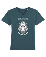 Pompi White Tricou mânecă scurtă guler V Bărbat Presenter