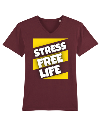 Stress Free Life Burgundy
