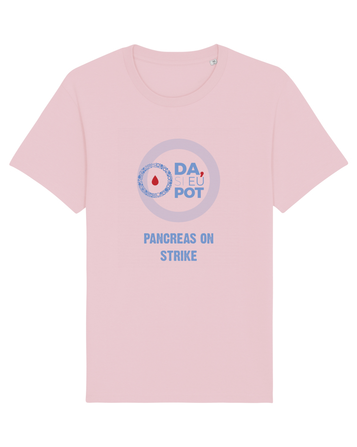 Tricou mânecă scurtă Unisex Rocker Cotton Pink