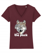 Join the pack ! white Tricou mânecă scurtă guler V Damă Evoker