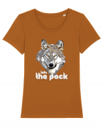 Join the pack ! white Tricou mânecă scurtă guler larg fitted Damă Expresser