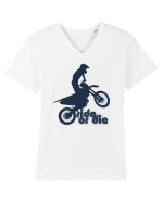 Ride or die - motocross Tricou mânecă scurtă guler V Bărbat Presenter
