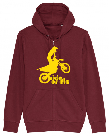 Ride or die - motocross - yellow Burgundy