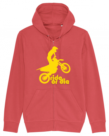 Ride or die - motocross - yellow Carmine Red