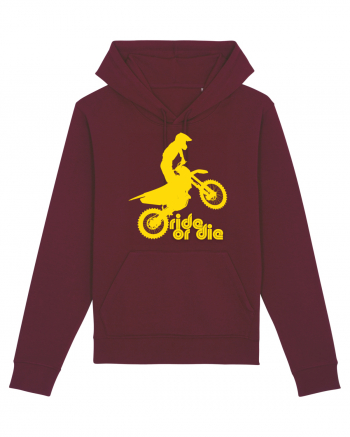 Ride or die - motocross - yellow Burgundy