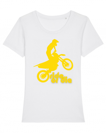 Ride or die - motocross - yellow White