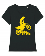 Ride or die - motocross - yellow Tricou mânecă scurtă guler larg fitted Damă Expresser