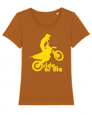 Ride or die - motocross - yellow Roasted Orange