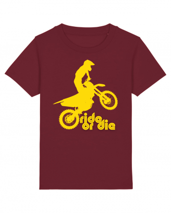 Ride or die - motocross - yellow Burgundy