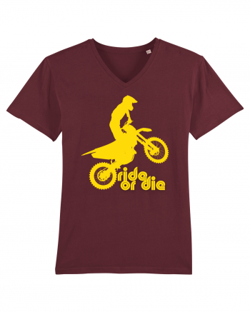 Ride or die - motocross - yellow Burgundy