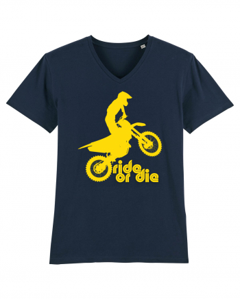 Ride or die - motocross - yellow French Navy