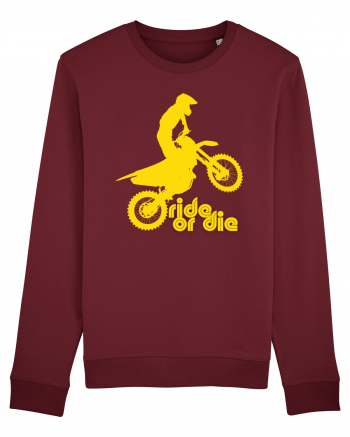 Ride or die - motocross - yellow Burgundy