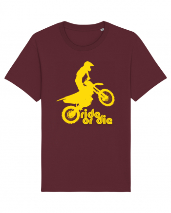 Ride or die - motocross - yellow Burgundy