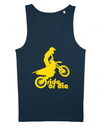 Ride or die - motocross - yellow Navy