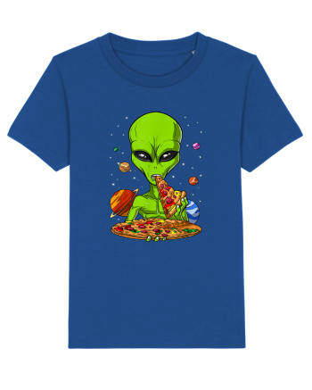 Alien Eating Pizza Majorelle Blue