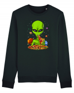 Alien Eating Pizza Bluză mânecă lungă Unisex Rise